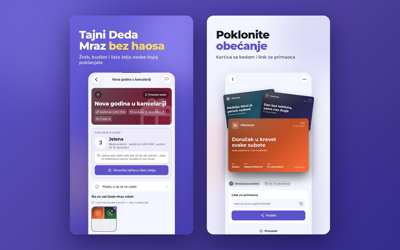 Soba za Tajnog Deda Mraza: budžet, datum razmene i lista osobe kojoj poklanjate. Pored nje, obećanja sa kodom i linkom za primaoca