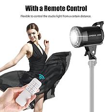 Andoer LM100W Portable LED Photography Fill Light 100W Studio Video Light 5600K Dimmable Bowens US Plug