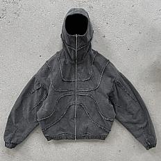Y2K Denim Jacket American Splicing Style Gothic Vintage Trend Unisex Streetwear Punk High Street Oversized Leisure Zip Up Hoodie - AliExpress 200000343
