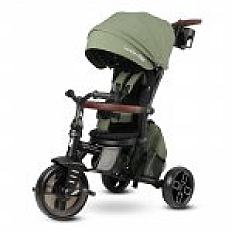 Tricicleta pentru copii Qplay Comfo Max Verde, ultrapliabila, scaun pivotant, roti eva, spatar reglabil - Nichiduta.ro