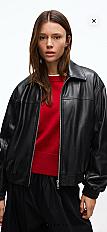 black leather jacket