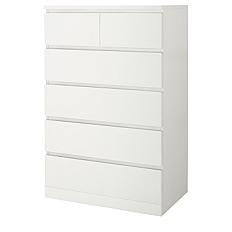 MALM скрин с 6 чекмеджета